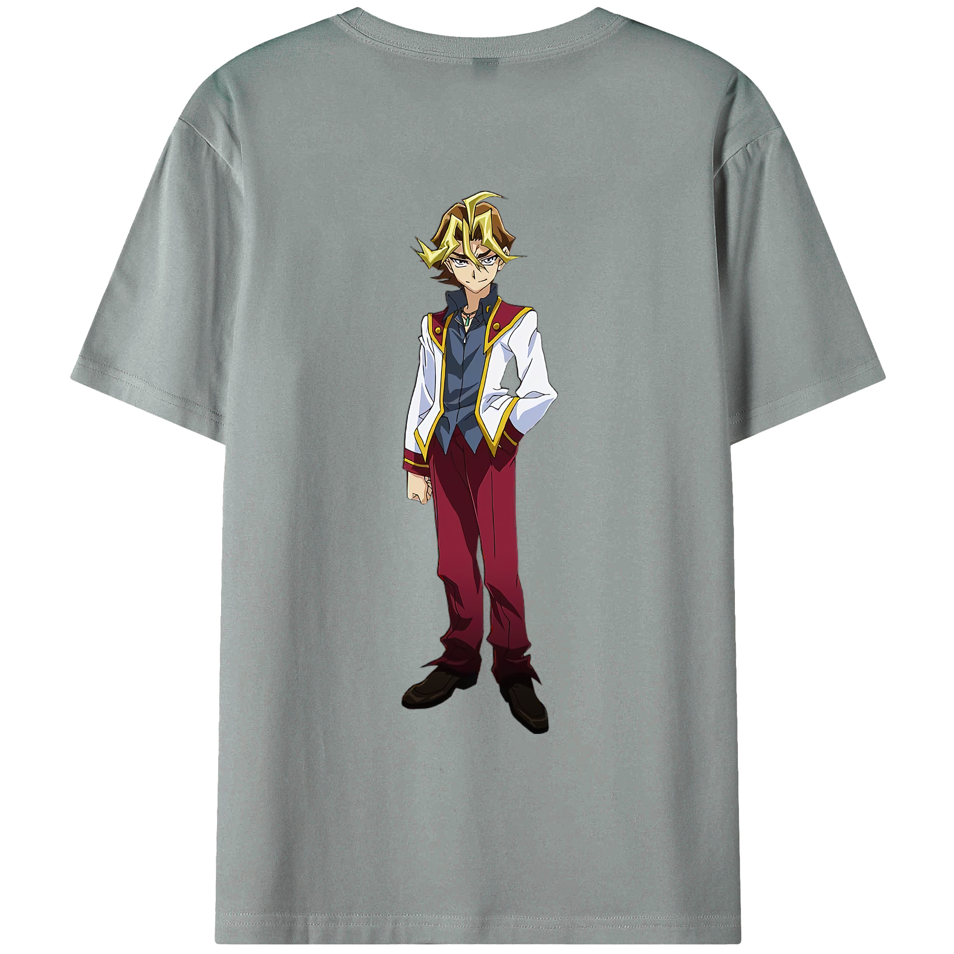 （画像用） 遊☆戯☆王 Yu-Gi-Oh! 綿100％ メンズ半袖Tシャツ（バックプリント） 通気性